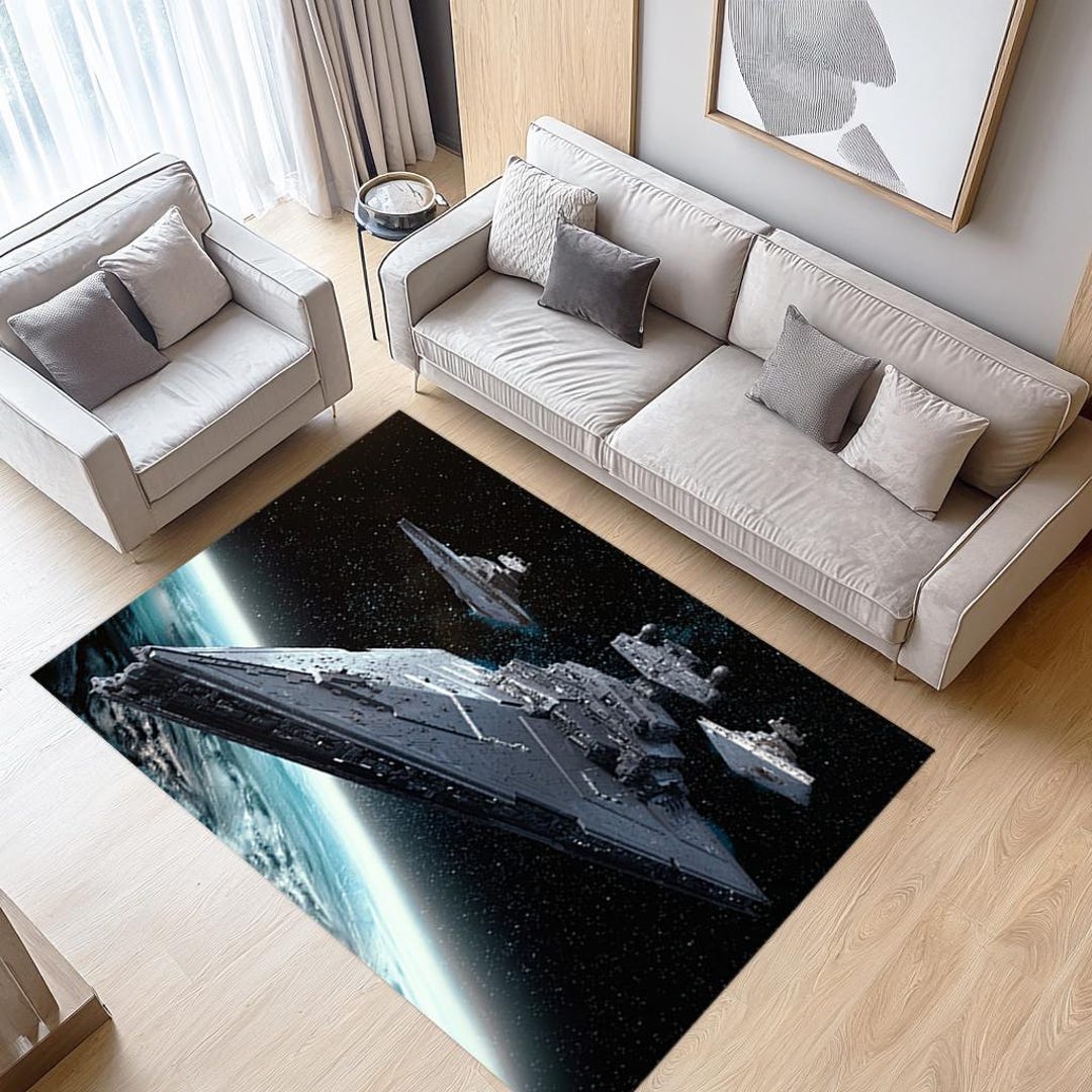 Starwars Rug,black Gray Starwars Rug,starwars Desing Rug,starwars ...