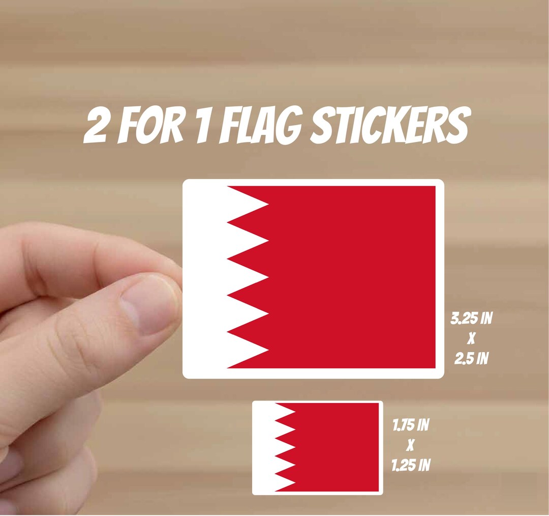 Bahrain Flag Stickers | 2-piece Decal Set (various Sizes) - Etsy