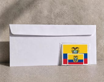 Ecuadorian Flag Sticker set | Water resistant Vinyl (Multiple Sizes)