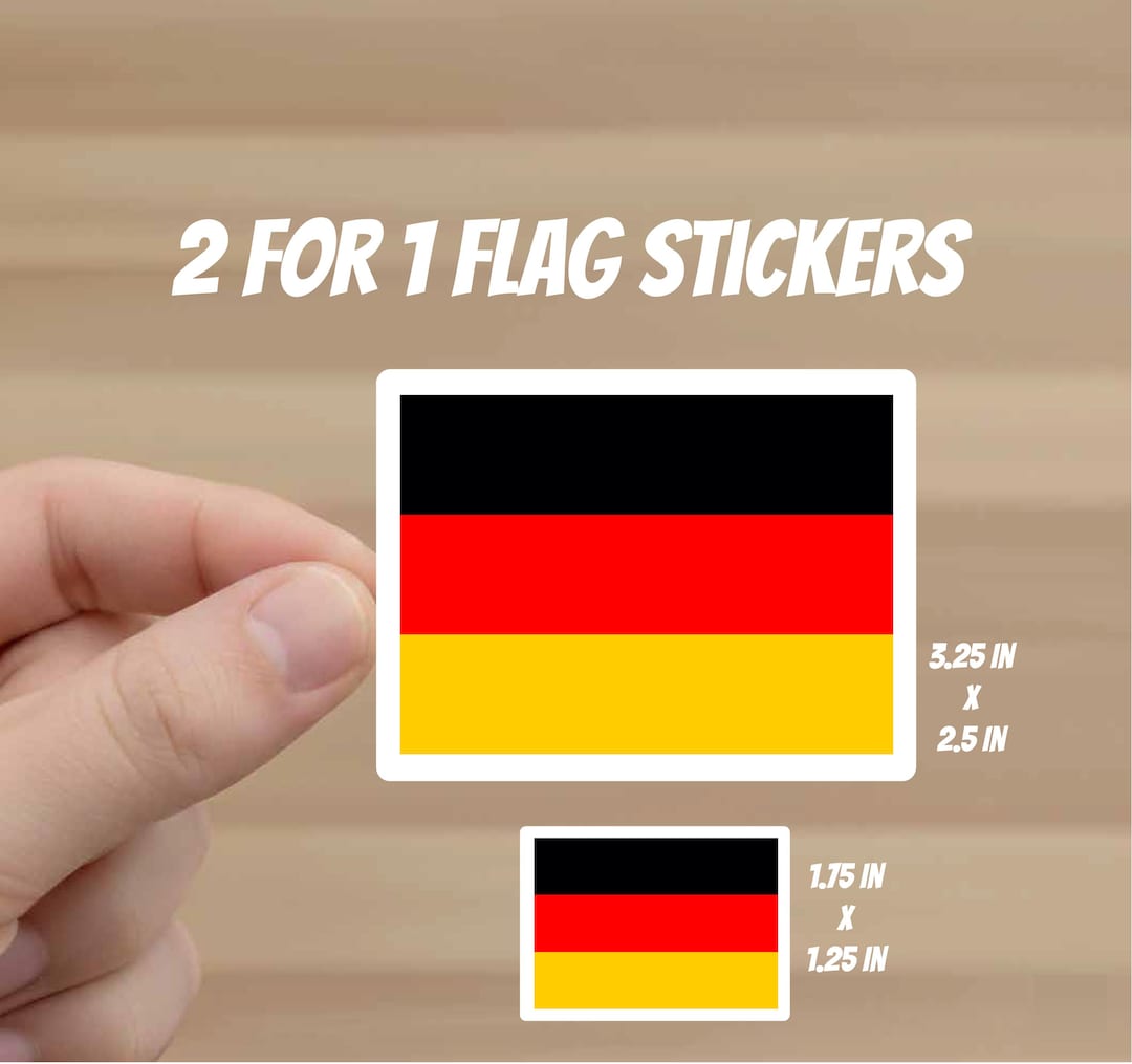 Germany Decal Sticker Germany Flag Stickers | 2-piece Decal Set (various Sizes) - Etsy