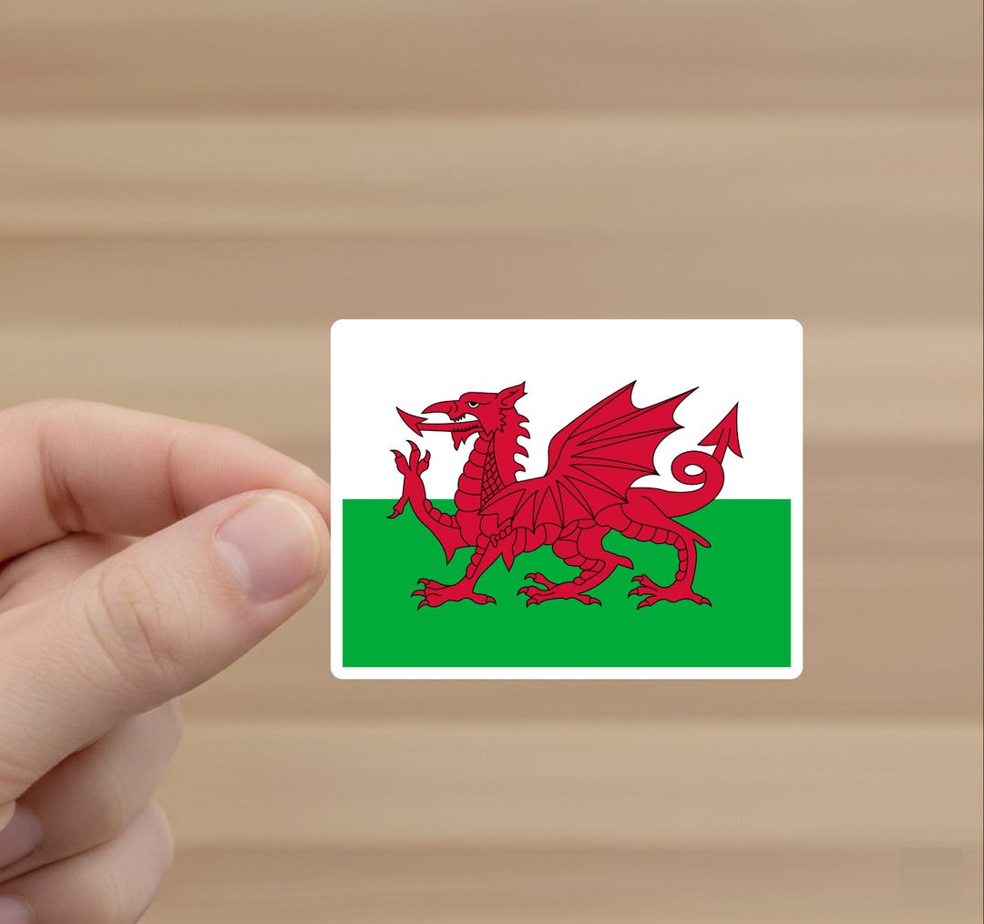Welsh Flag Sticker: Wales Emblem for Laptop, Water Bottle - Etsy