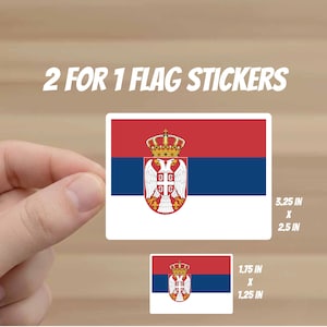 Serbian Flag Stickers | 2-piece Decal Set (Various Sizes)
