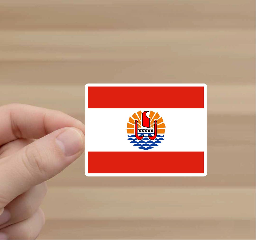 Polynesian Flag Sticker | Flag of Polynesia Sticker for Water Bottles ...