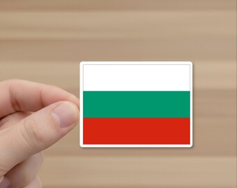 Autocollant Drapeau Bulgarie Vinyle 100 Mm - Résistant Aux Intempéries, Pour Voiture, Casque, Etc.