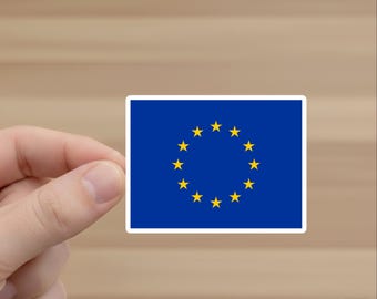 Europa-Frankreich Flaggen-Aufkleber – 10,2 Cm Vinyl, Wetterfest, Inkl. 2 Bonus-Aufkleber