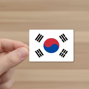 South Korean Flag Sticker: Vinyl Decal for Laptop, Water Bottle