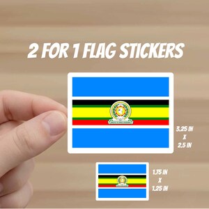 Eastern African Community Flag Sticker set | Water resistant Vinyl (Multiple Sizes)
