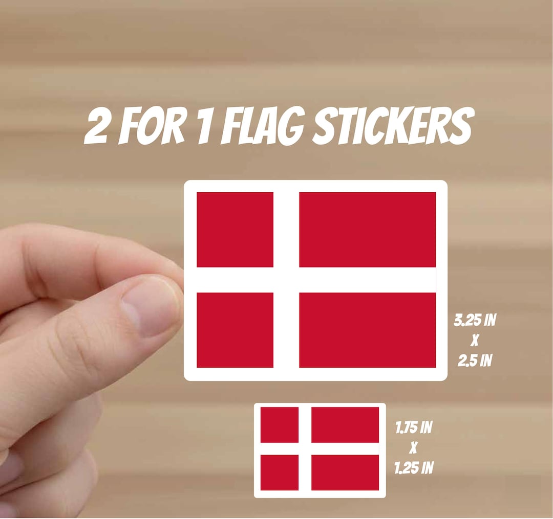 Denmark Meme Sticker Denmark Flag Stickers | 2-piece Decal Set (various Sizes) - Etsy