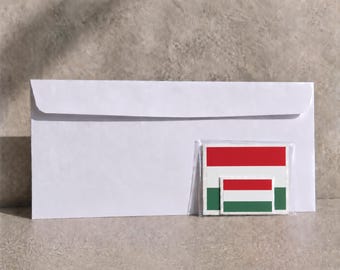 Juego de pegatinas con la bandera de Hungría / Vinilo resistente al agua (varios tamaños)