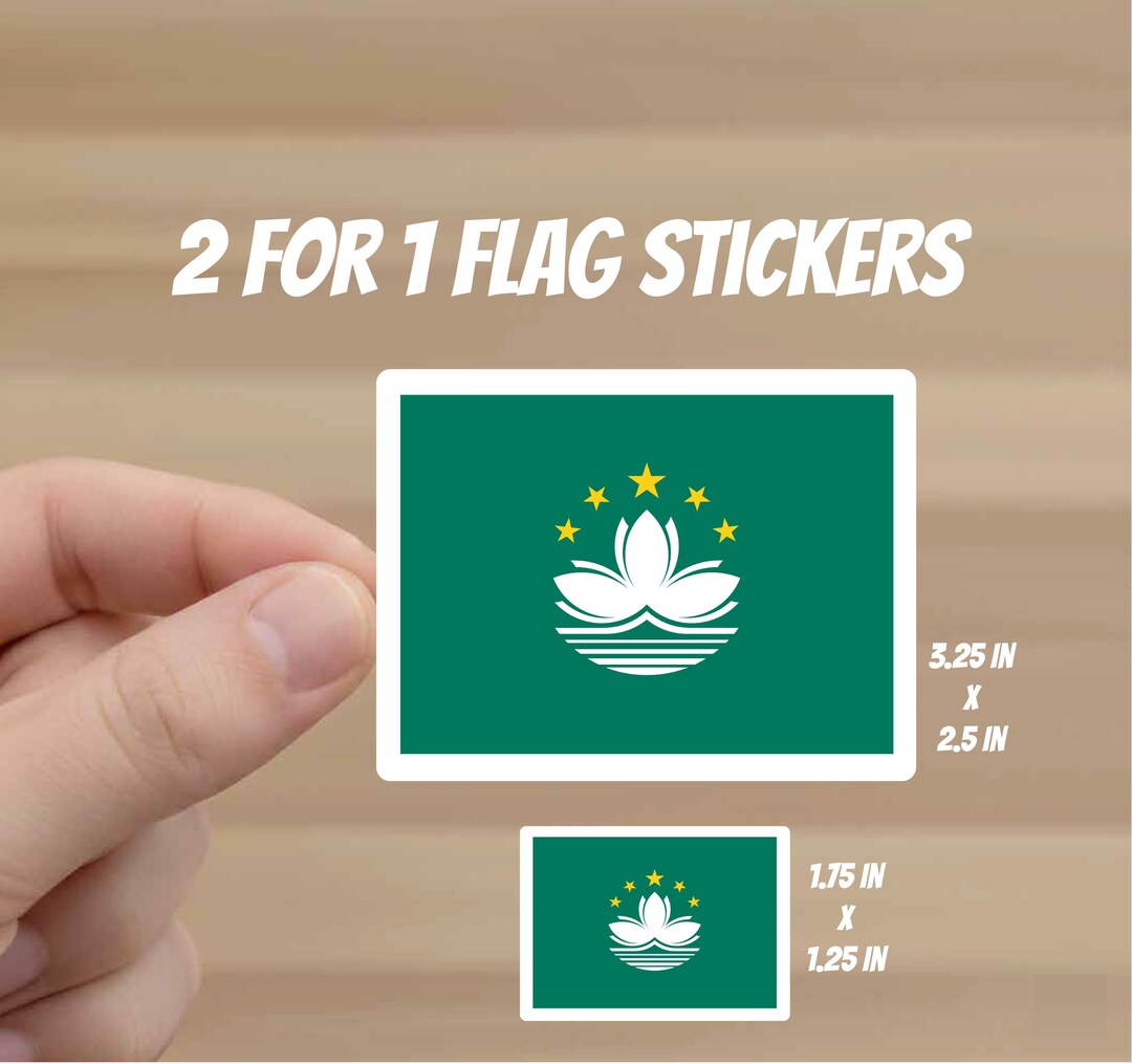 Macau Flag Stickers | 2-piece Decal Set (various Sizes) - Etsy