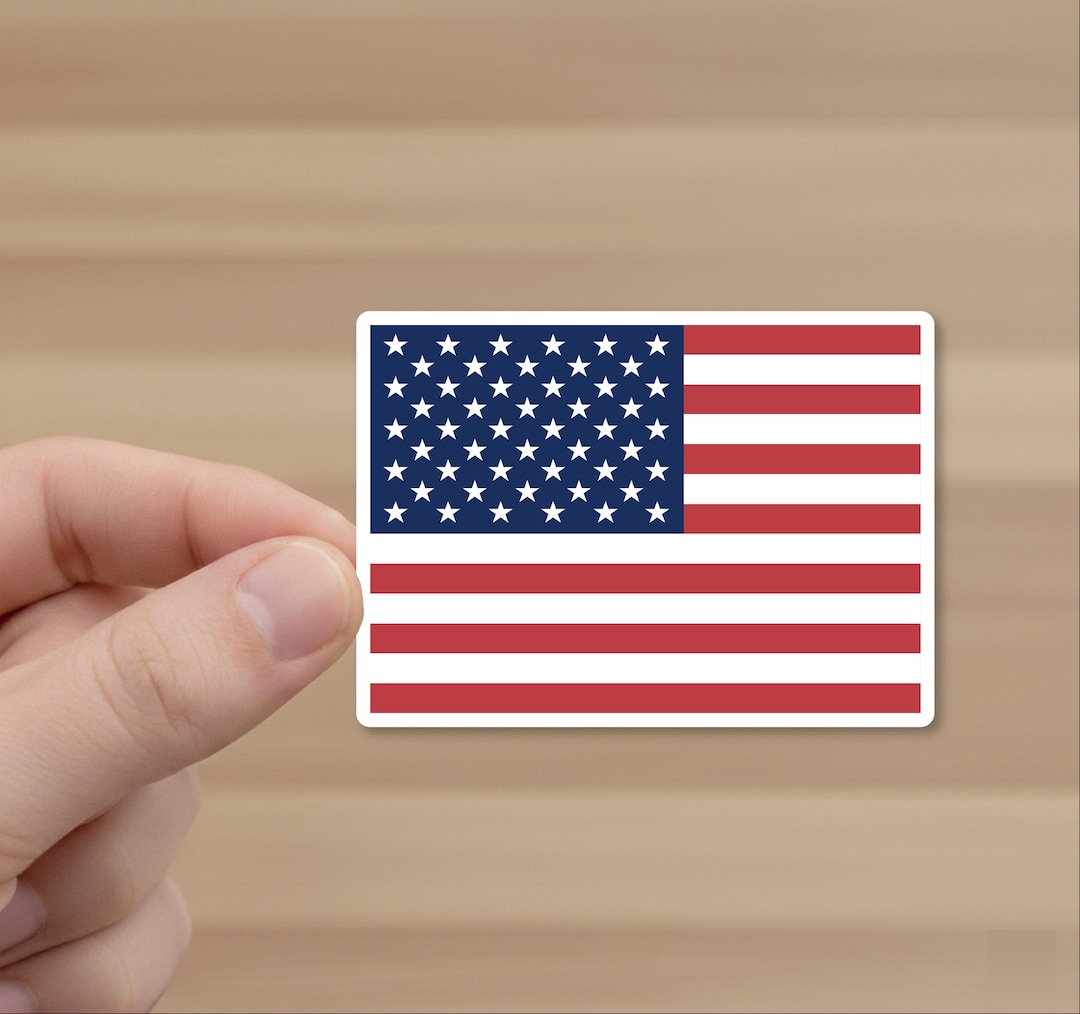 American Flag Sticker | Flag of the United States Stickers for Water ...