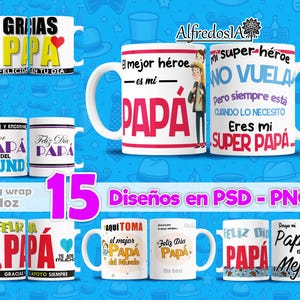 15 Father&#39;s Day designs, 15 PSD-png designs, Father&#39;s Day, dad, mug, digital design, dad