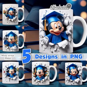 5 designs digital cartoon 3d, 5 designs in PNG, sublimation wrap mugs,digital designs,classic cartoons,11oz,zipper style templates,vintage