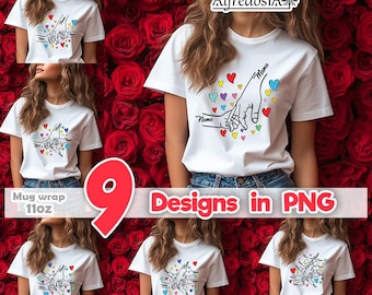 9 Mother&#39;s Day designs, 9 PNG designs, digital designs, mom, t-shirts, vintage, Mother&#39;s Day, t-shirts