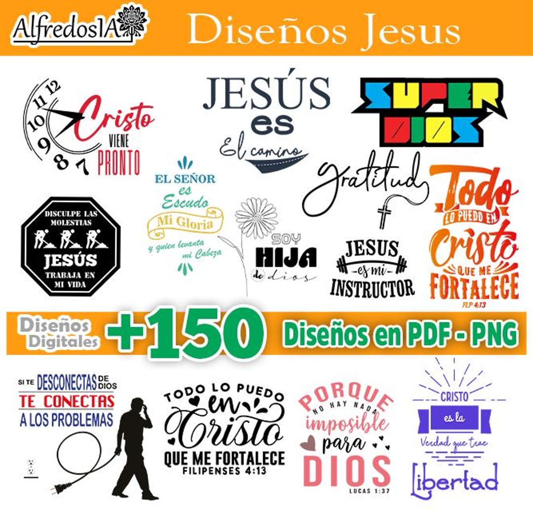 Digital Designs of Jesus, +150 Designs in PDF - PNG, Digital Designs ...