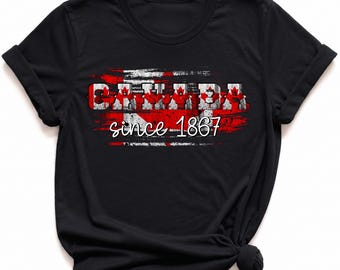 Camiseta Canadá desde 1867, Camiseta vintage del Día de Canadá, Camiseta con la bandera canadiense, Camiseta patriótica de Canadá, Camiseta con estampado de la hoja de arce, Camiseta de cumpleaños de Canadá