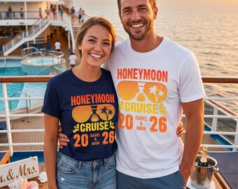 Honeymoon Cruise Shirt, Custom Couples Cruise Shirts, Newlywed Cruise Tee, Honeymoon Gift, Cruise Couple Matching Shirts 2026, 2027