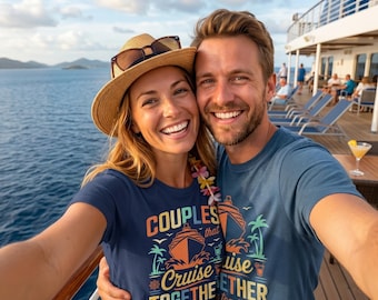Camiseta para parejas que viajan juntas en crucero, camisetas a juego para cruceros, camisetas divertidas para cruceros, parejas viajan juntas en crucero 2026