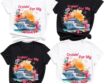Camiseta "Cruisin' For My First Cruise", Regalo para el primer crucero, Camisetas divertidas de cruceros, Camiseta de barco de crucero, Idea de regalo de accesorios para cruceros 2026