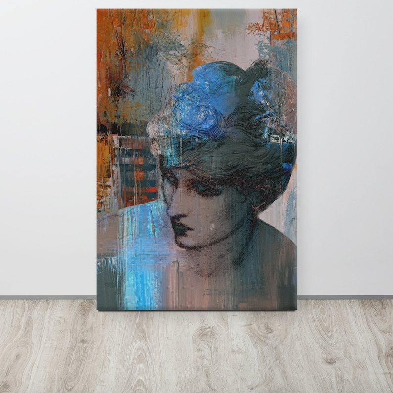 Mood, Modern Portrait on Canvas