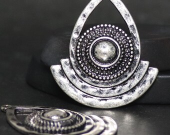 Silver Charms ~ For Jewelry Design ~ Baroque Teardrops