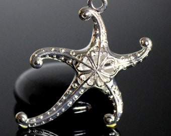 Silver Starfish Charms ~ For Jewelry Design ~ Destash Supplies