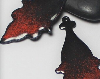Enamel Charms ~ Baroque ~ Glass and Copper ~ Torch Fired