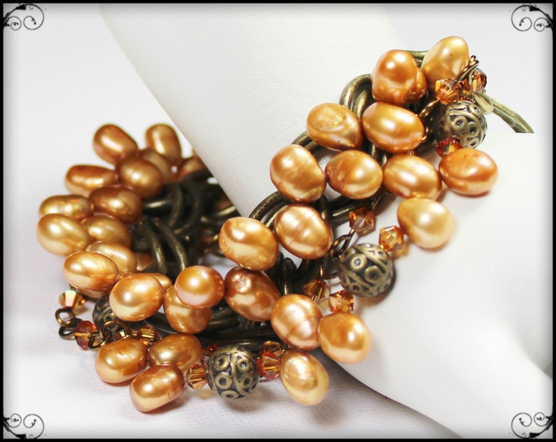Caramel... Handmade Jewelry Bracelet Beaded Multi Strand Bali Etsy