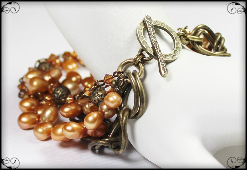 Caramel... Handmade Jewelry Bracelet Beaded Multi Strand Bali Etsy