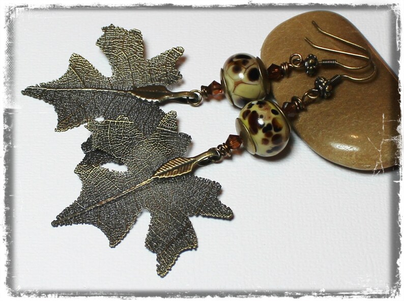 Maple Pistachio... Handmade Jewelry Earrings Beaded Autumn Etsy