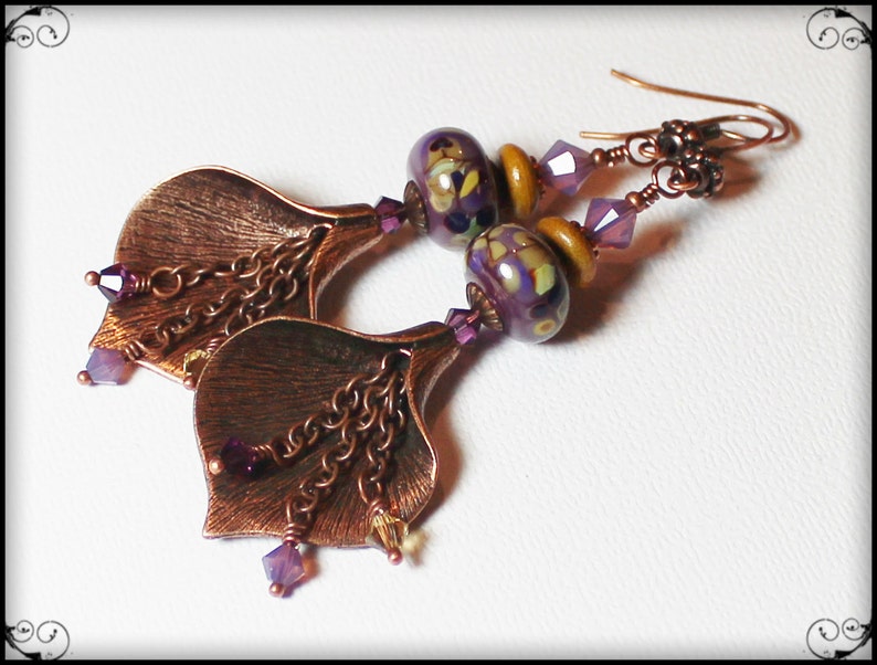 Calla Lily... Handmade Jewelry Earrings Beaded Lampwork Glass Etsy