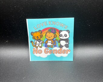PRIDE STICKER: Love Knows No Gender