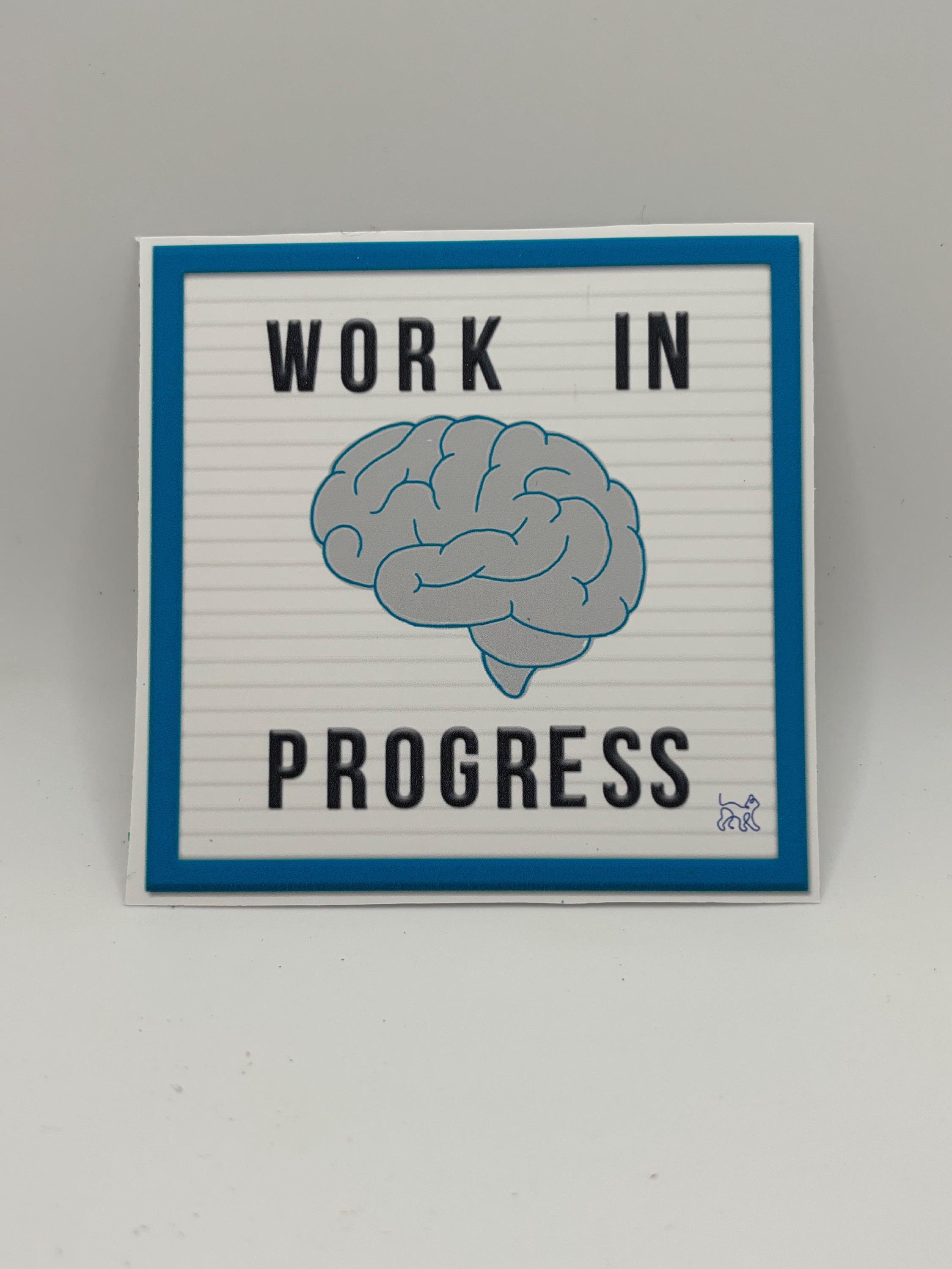 Work in Progress Sticker for Computer, Water Bottle, iPad - Etsy