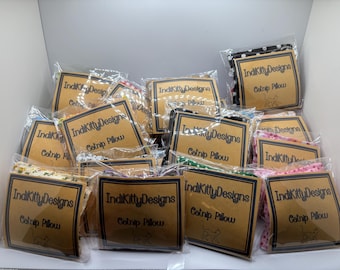 Almohadas de hierba gatera