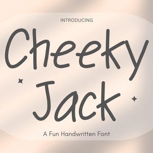 Freche Jack Schriftart | Verspielte und handgeschriebene Schrift für kreative Projekte