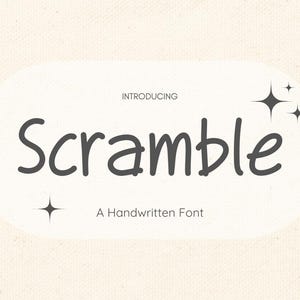 Scramble Handgeschriebene Schriftart - Verspielte und kreative Typografie für Digital und Print Designs