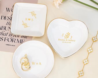 Porta anillos de boda personalizado, regalos de compromiso, porta anillos de compromiso, porta anillos con iniciales y fecha, regalos para parejas, regalo de aniversario.