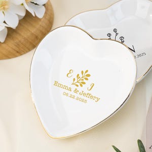 Personalized Wedding Ring Dish, Engagement Gifts, Engagement Ring Holder, Initials and Date Jewelry Dish, Couple Gifts, Anniversary Gift