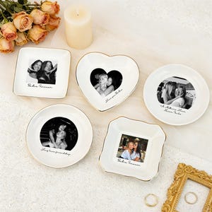 Personalisierte Foto Schmuckschale, benutzerdefinierte Ringschale mit Bestie Foto, Hochzeitsgeschenk, Brautjungfer Vorschlag, Schmucktablett für den besten Freund, Bestie Bild 12