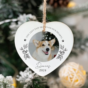 Personalized Pet Ornament Using Pet&#39;s Photo and Name,Pet Ornament,Custom Dog Christmas Ornament,Pet Portrait Name Gift,Dog Owners Gift