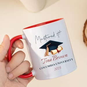 Graduate Class Of 2025 Mug, Personalized Graduation Gift, Masters Degree Coffee Cup, Graduation Mug for Masters, Graduation Keepsake Gift