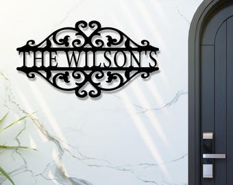 Custom Outdoor Wall Monogram,Metal Name Sign,Last Name Family Sign,Custom Metal Sign,Outdoor Name Sign,Custom Front Door,Family Name Metal