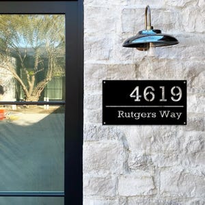 Modern Metal House Number Sign, Custom House Number,House Address Sign with Street Name, Metal Street Name,Retro Style House Number,New Home