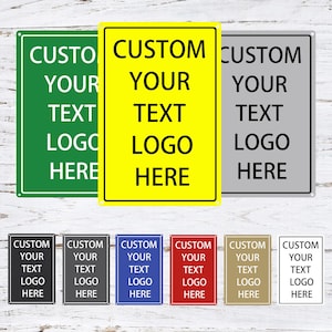 Custom Metal Sign with Text Logo,Your Own Sign,Personalized Metal Sign for Outdoor or Indoor,Multiple Color Metal Sign (Horizontal/Vertical)