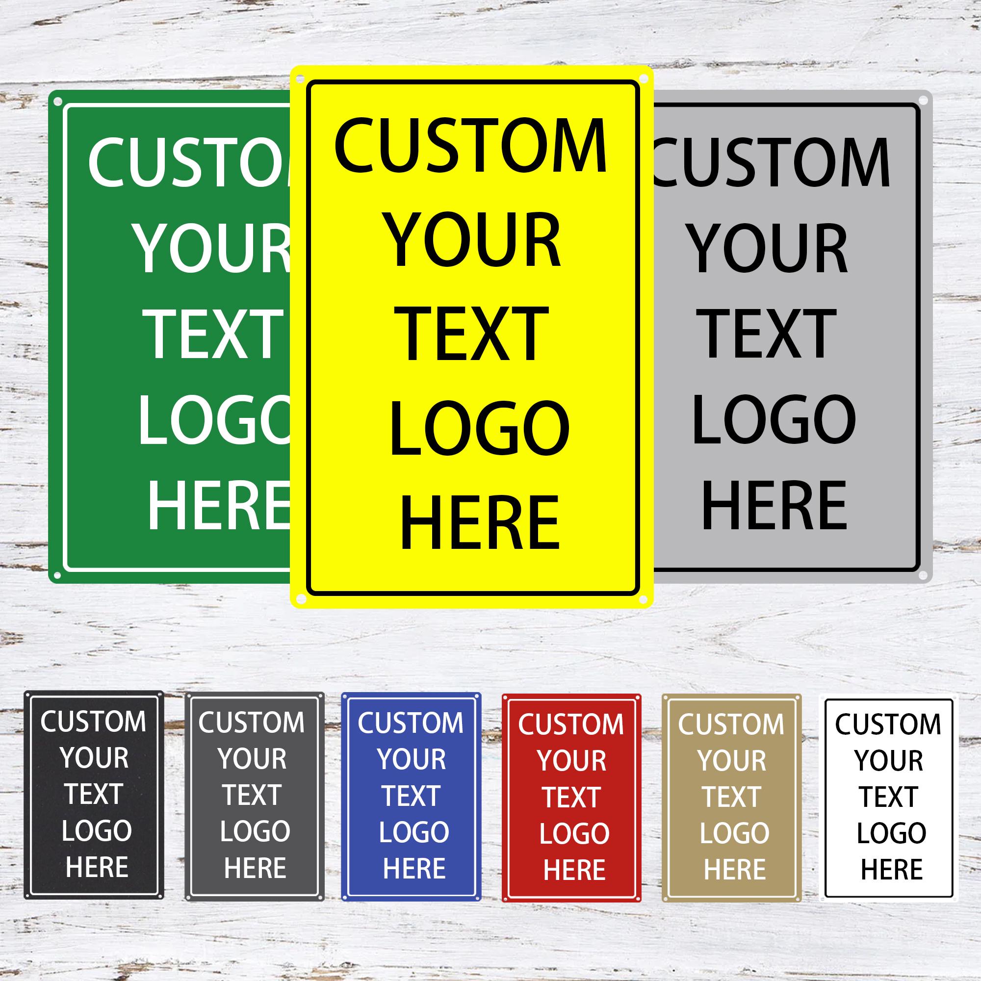 Custom Metal Sign With Text Logo,your Own Sign,personalized Metal Sign ...