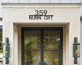 Modern Metal House Number Sign, Custom House Number,House Address Sign with Street Name, Metal Street Name,Retro Style House Number,New Home