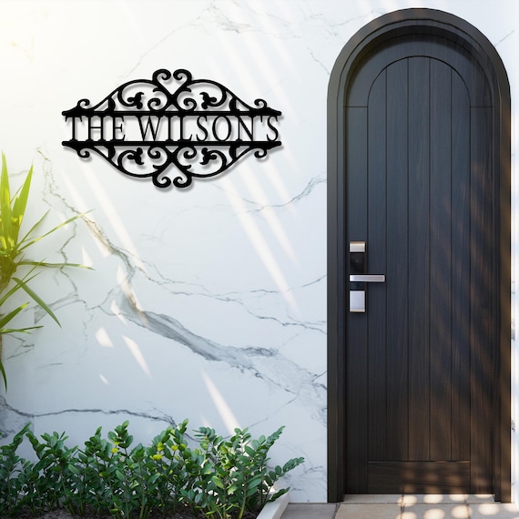 Custom Outdoor Wall Monogram,Metal Name Sign,Last Name Family Sign,Custom Metal Sign,Outdoor Name Sign,Custom Front Door,Family Name Metal