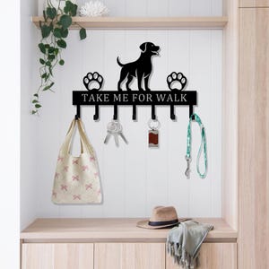 Personalized Dog Metal Key Holder,Key Rack Hanger,Dog Lover Key Holder Decorative,Dog Leash Hook,Entryway Coat Hook,Home Wall Clothes Hook