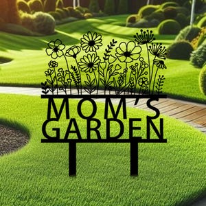 Custom Metal Garden Stake,Custom Garden Name Stakes,Garden Marker,Flower Sign with Stake,Lawn Sign,Yard Sign,Garden Decor,Garden Flower Sign