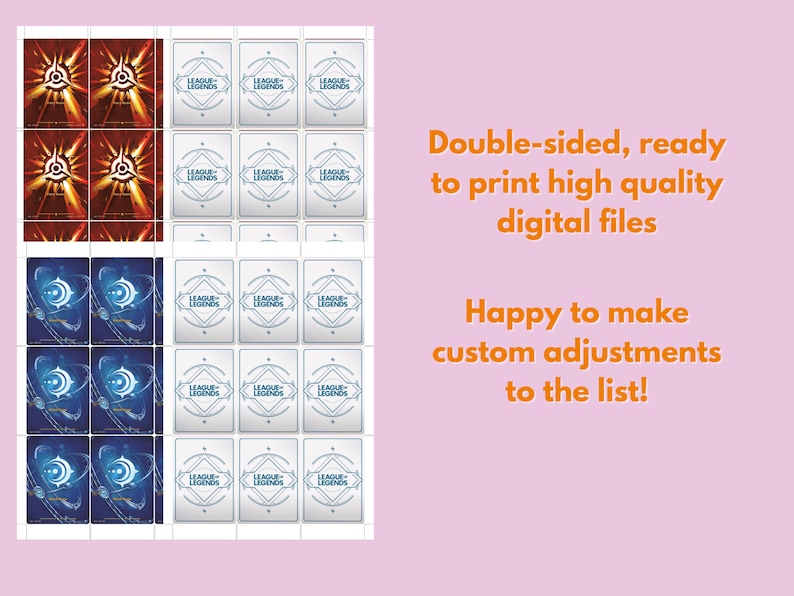 Riftbound Rune Cards Proxy | Double-sided Alt Art Runes | Printable TCG ...